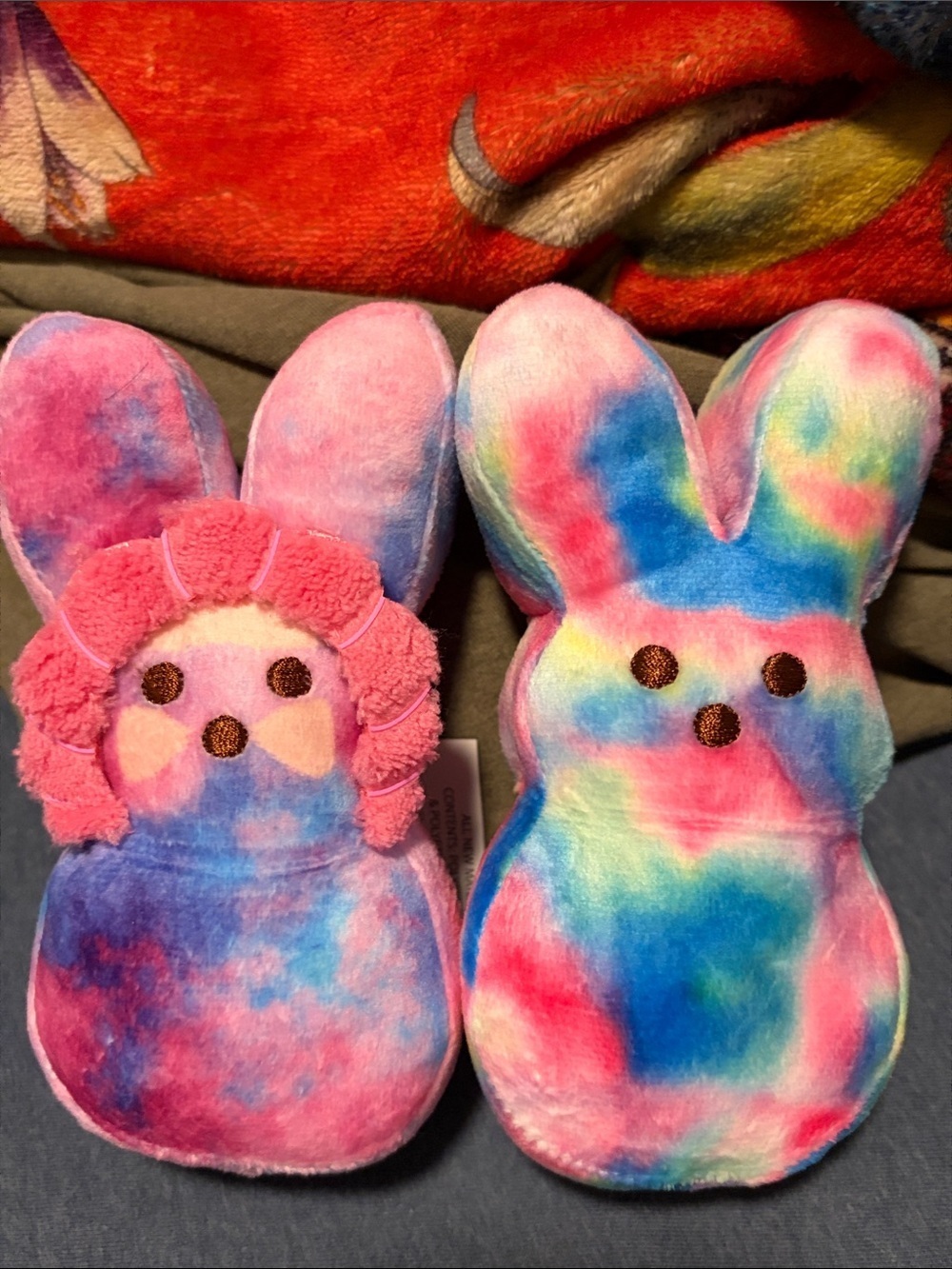 Peeps small Plush Tie-Dye Bunny Stuffed Toys